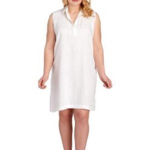 Plus Size Linen Blend Shift Dress